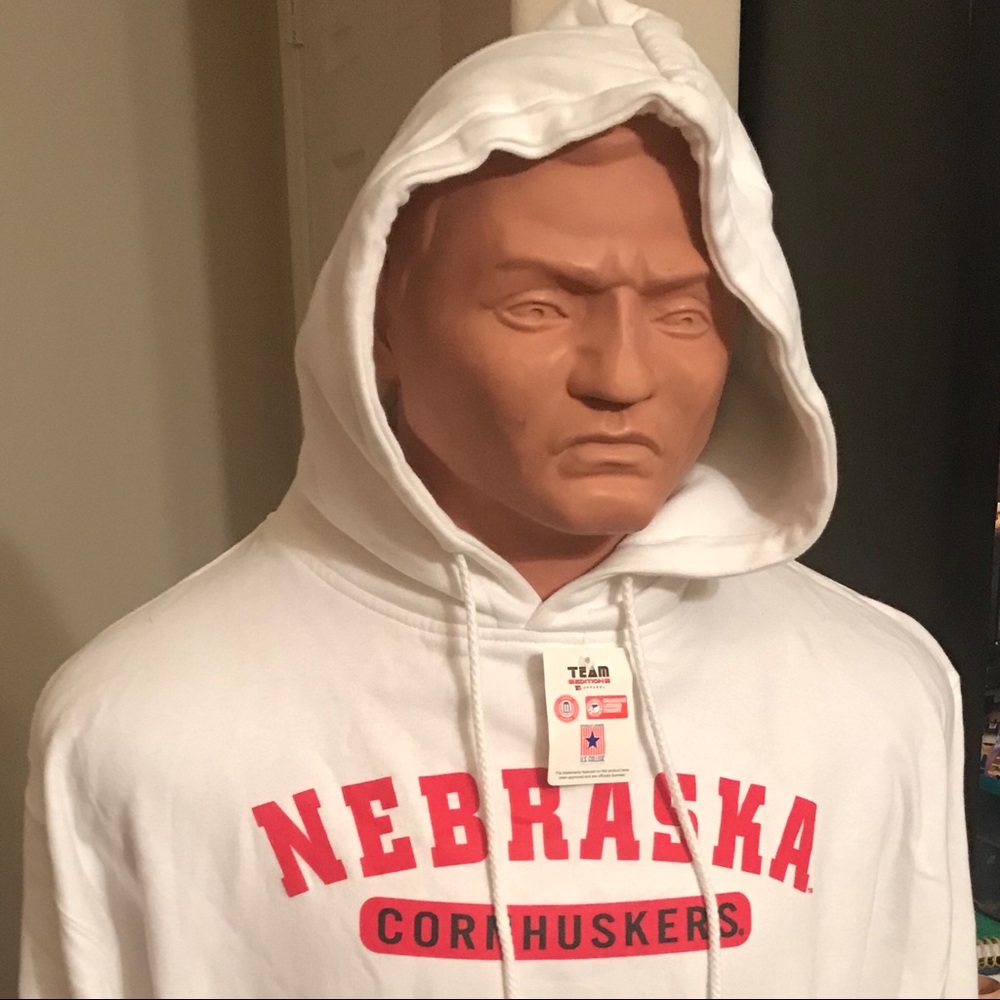 Nebraska Cornhuskers White Hoodie XL